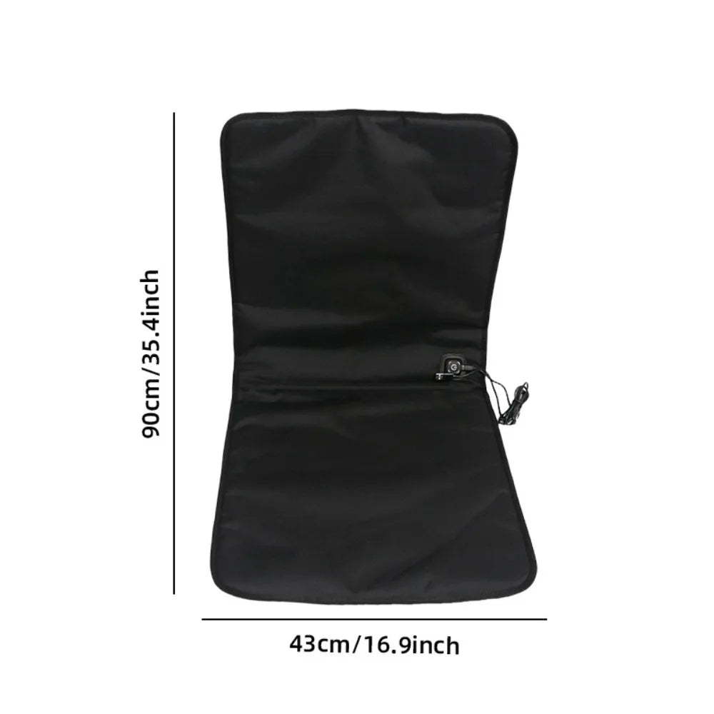 USB Heated Seat Cushion – 3 Temps, Waterproof, Anti-Slip Mat Heated Seat Cushion Richie's Black 43x90cm