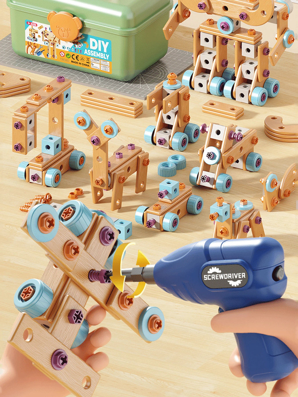 126-Piece DIY Engineering Playset for Kids – Build & Transform Kids Building Playset Richie's