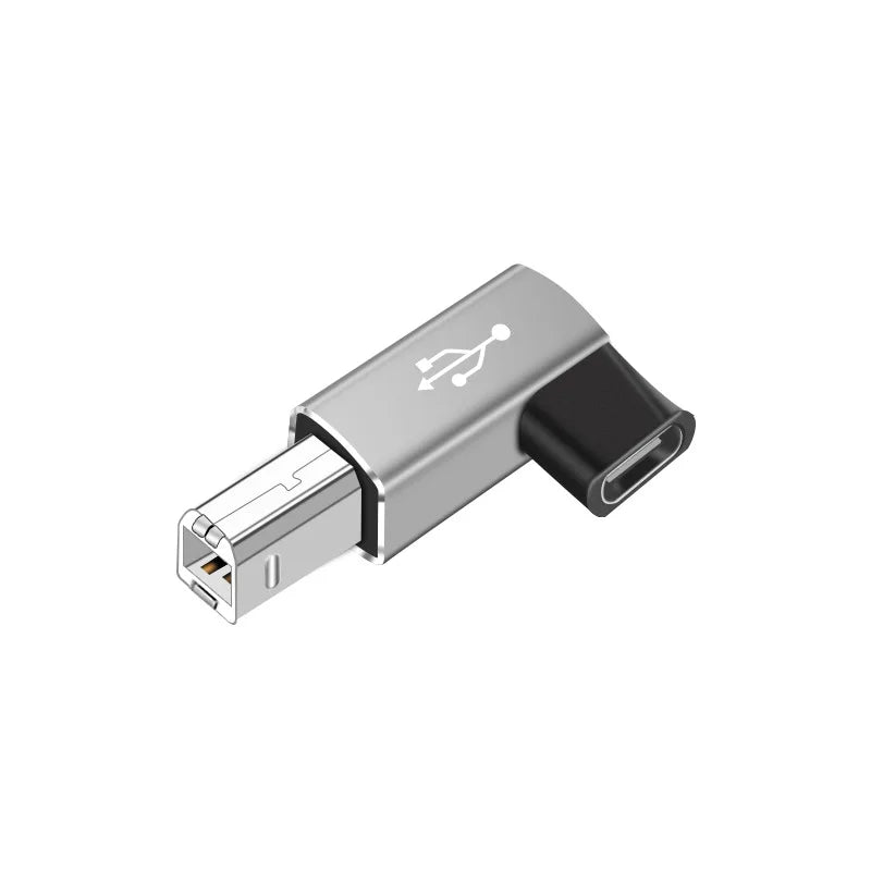 USB C to USB B 2.0 Adapter – MIDI, Printer & Scanner USB Adapter Richie's Vertical Silver
