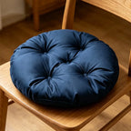 Round Silk Chair Cushion Non-Slip Tatami Seat Pad Home & Office Chair Cushion Richie's Blue