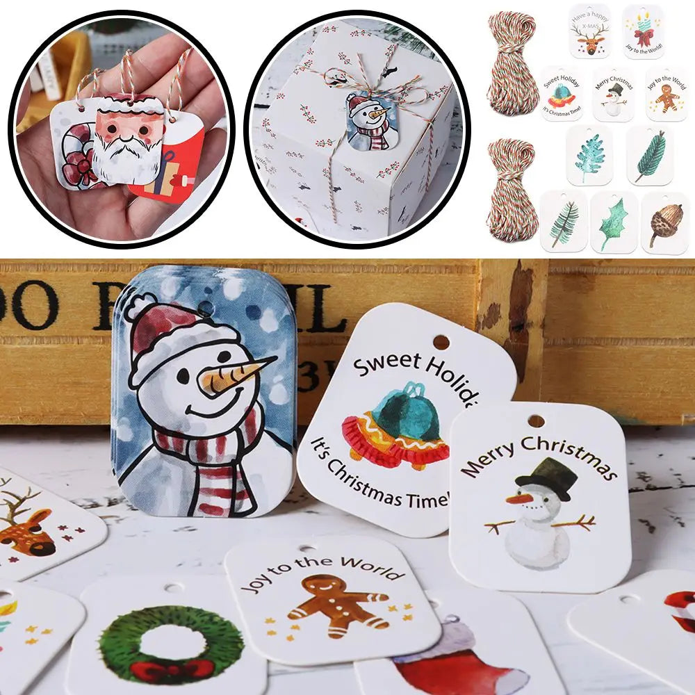 48/50pcs Kraft Paper Christmas Gift Tags with String Kraft Gift Tags Richie's