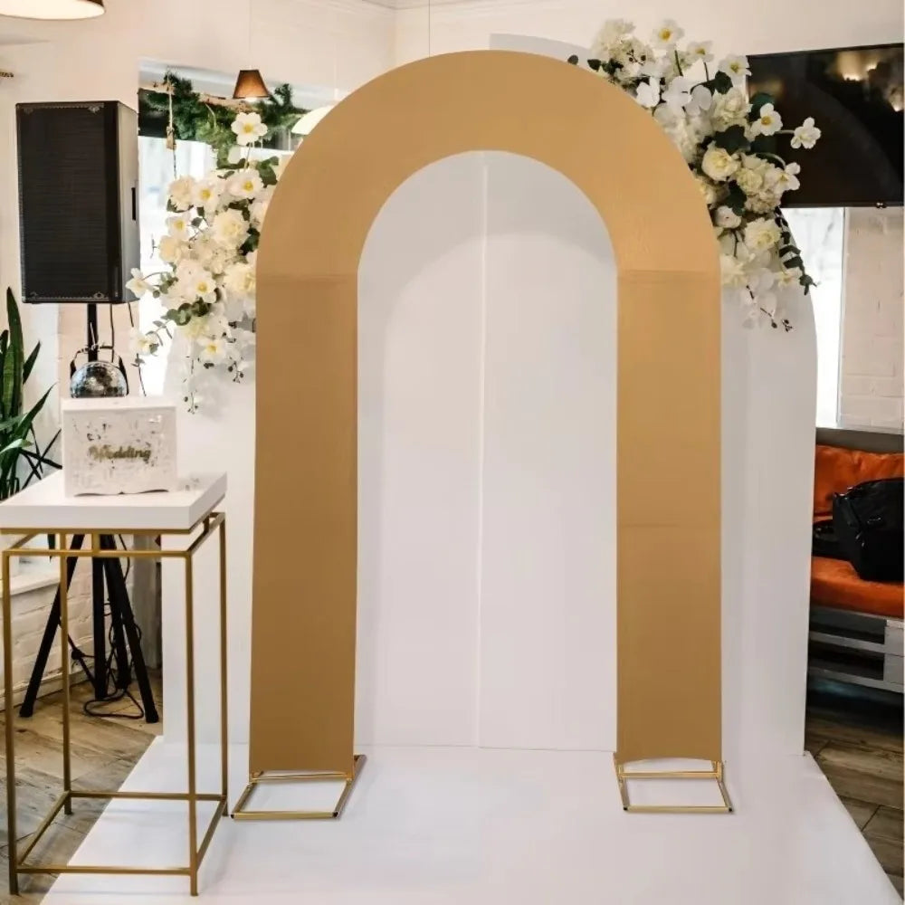 Stretchy U-Shaped Arch Backdrop Cover – Wedding & Party Arch Backdrop Cover Richie's Gold 7 FT-2.2m-