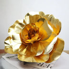 Giant Foam Rose Flower Head 30/40/50cm – Wedding & Party Decor Artificial Flower Decor Richie's yellow-50cm