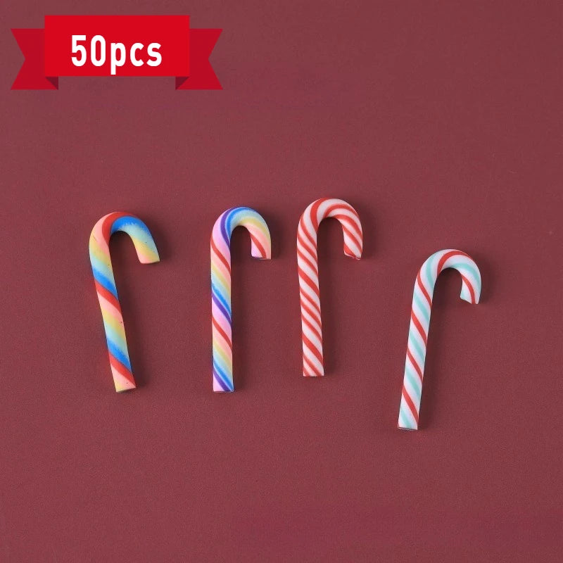 Christmas Candy Cane Decoration Set – Polymer Clay DIY Craft Christmas Decoration Set Richie's S 50pcs Random Color