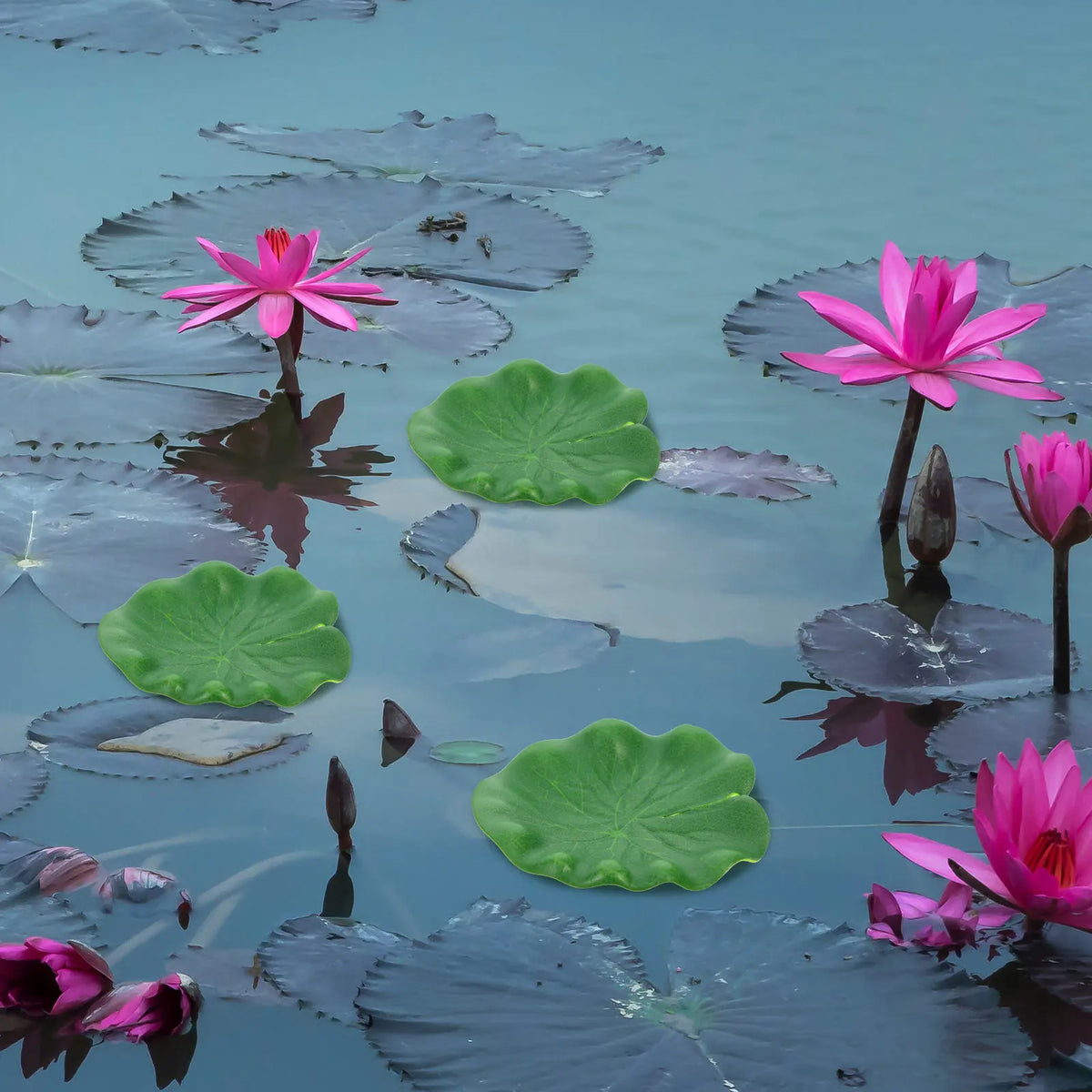10Pcs Artificial Foam Lotus Leaves – Pond, Fish Tank & Garden Decor Artificial Pond Decor Richie's