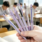 6-Pack Purple Aesthetic Gel Pens 0.5mm Fine Point Black Ink Gel Pen Set Richie's