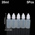 5-Pack Refillable Squeeze Dropper Bottles 3–100ml | Oil, Paint & Ink Squeeze Dropper Bottles Richie's 20ml