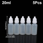 5-Pack Refillable Squeeze Dropper Bottles 3–100ml | Oil, Paint & Ink Squeeze Dropper Bottles Richie's 20ml