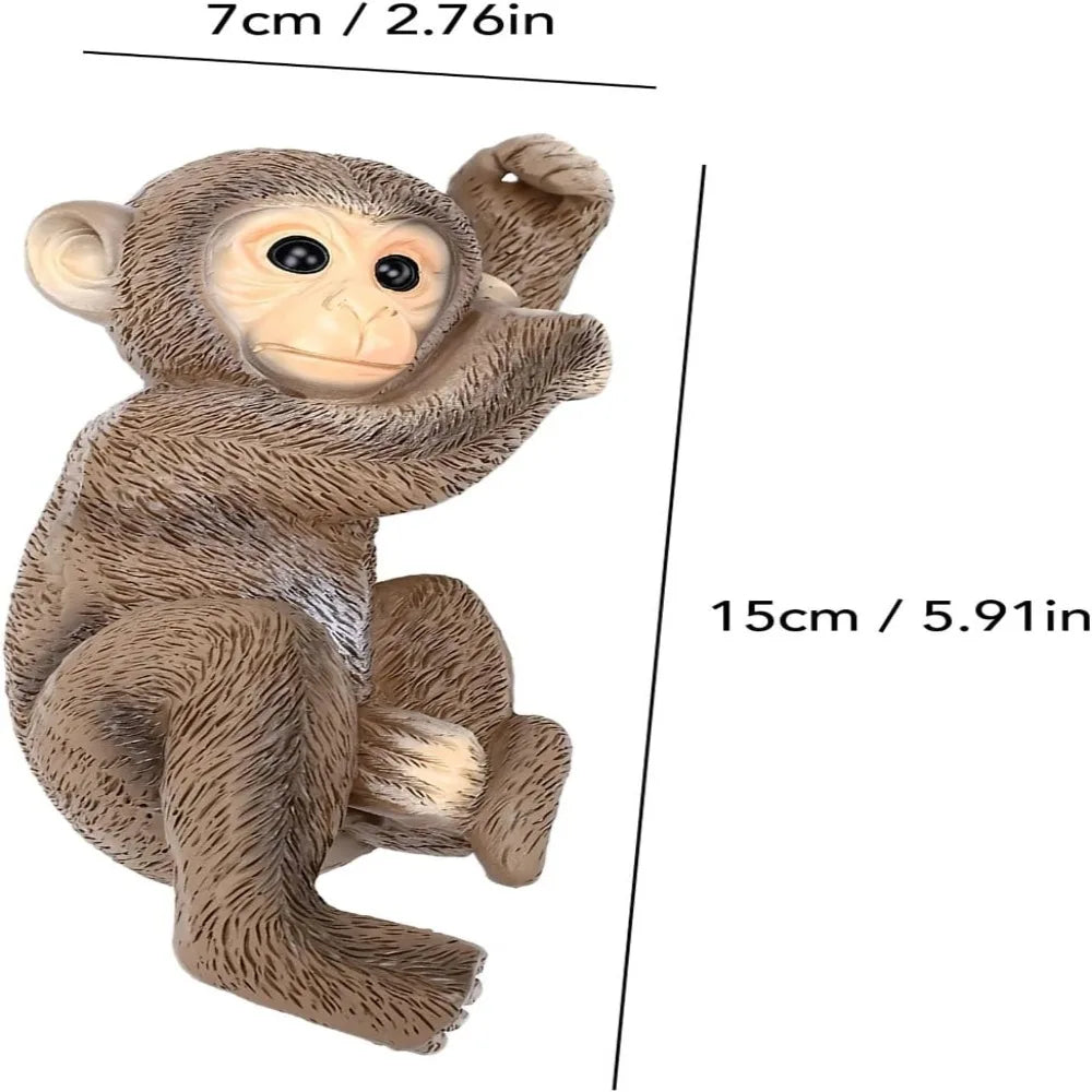 Resin Hanging Monkey Statue with Jute Rope | Garden Figurine Garden Figurine Richie's
