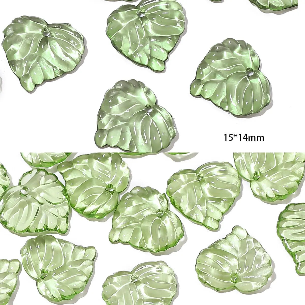 100pcs Acrylic Leaf Beads for DIY Jewelry Making & Crafts Craft Beads Richie's style1