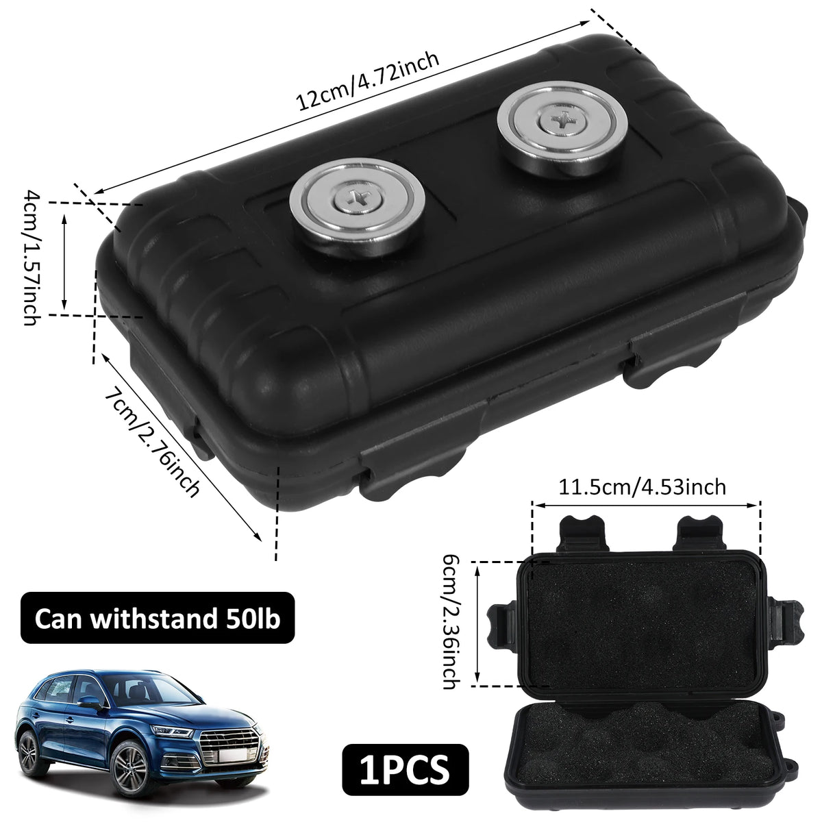 Magnetic Key Holder Box – Waterproof Under Car Spare Key Safe Magnetic Key Box Richie's 1PC-Old style