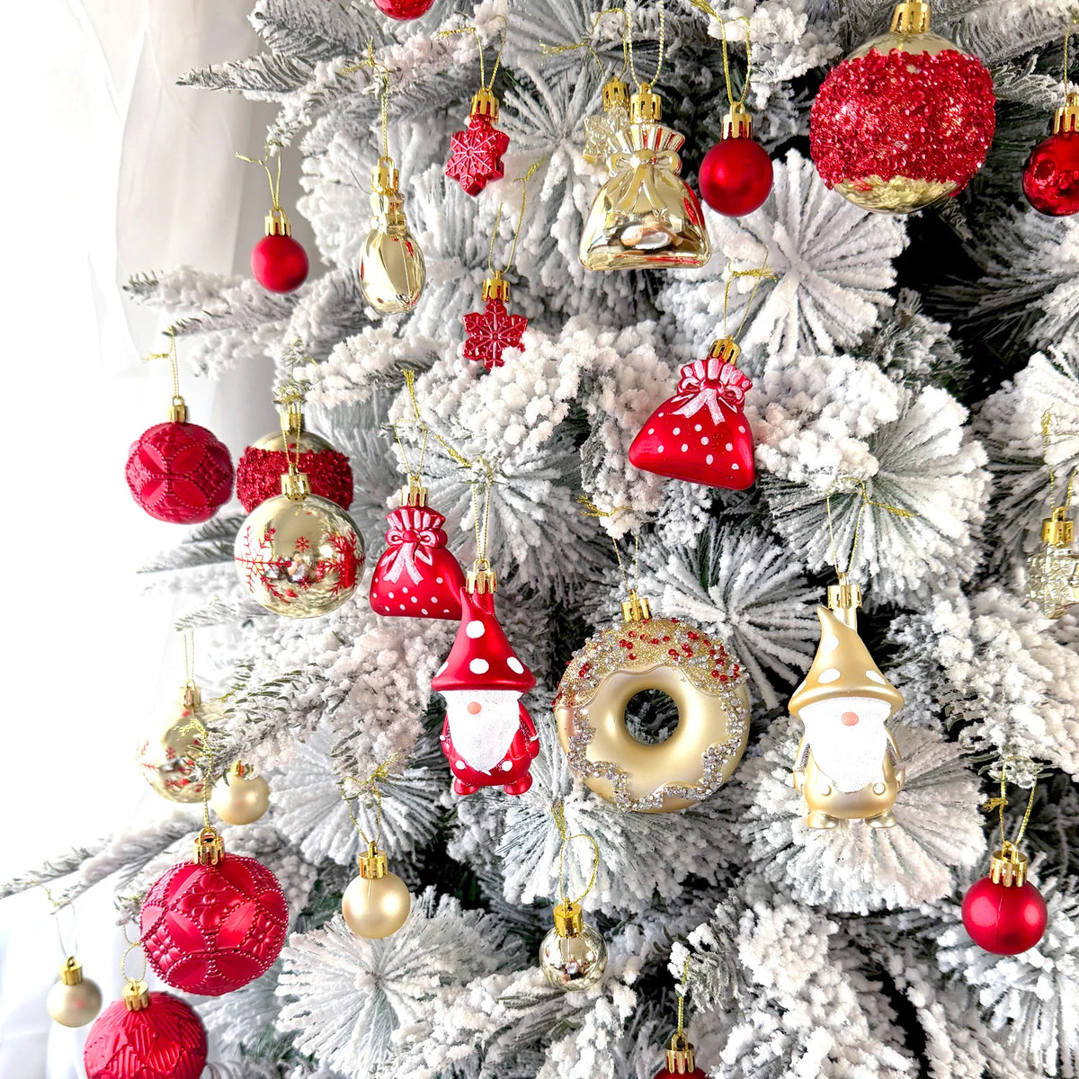 60-Piece Red & Gold Christmas Ornament Set | Tree Decorations Christmas Ornament Set Richie's