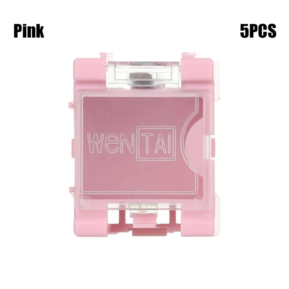 Stackable SMT SMD Component Storage Box – Small Parts Organizer Small Parts Organizer Richie's pink-5pcs