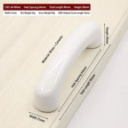 Ceramic Cabinet Door Handle 64mm Bow-Shaped Drawer Pull Knob Cabinet Door Handle Richie's