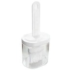 Silicone Oil Brush Dispenser Bottle for BBQ Baking & Basting Basting Brush Dispenser Richie's White