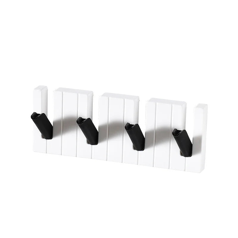 No-Drill Adhesive Wall Hook Rack – Foldable Door Storage Wall Hook Rack Richie's black