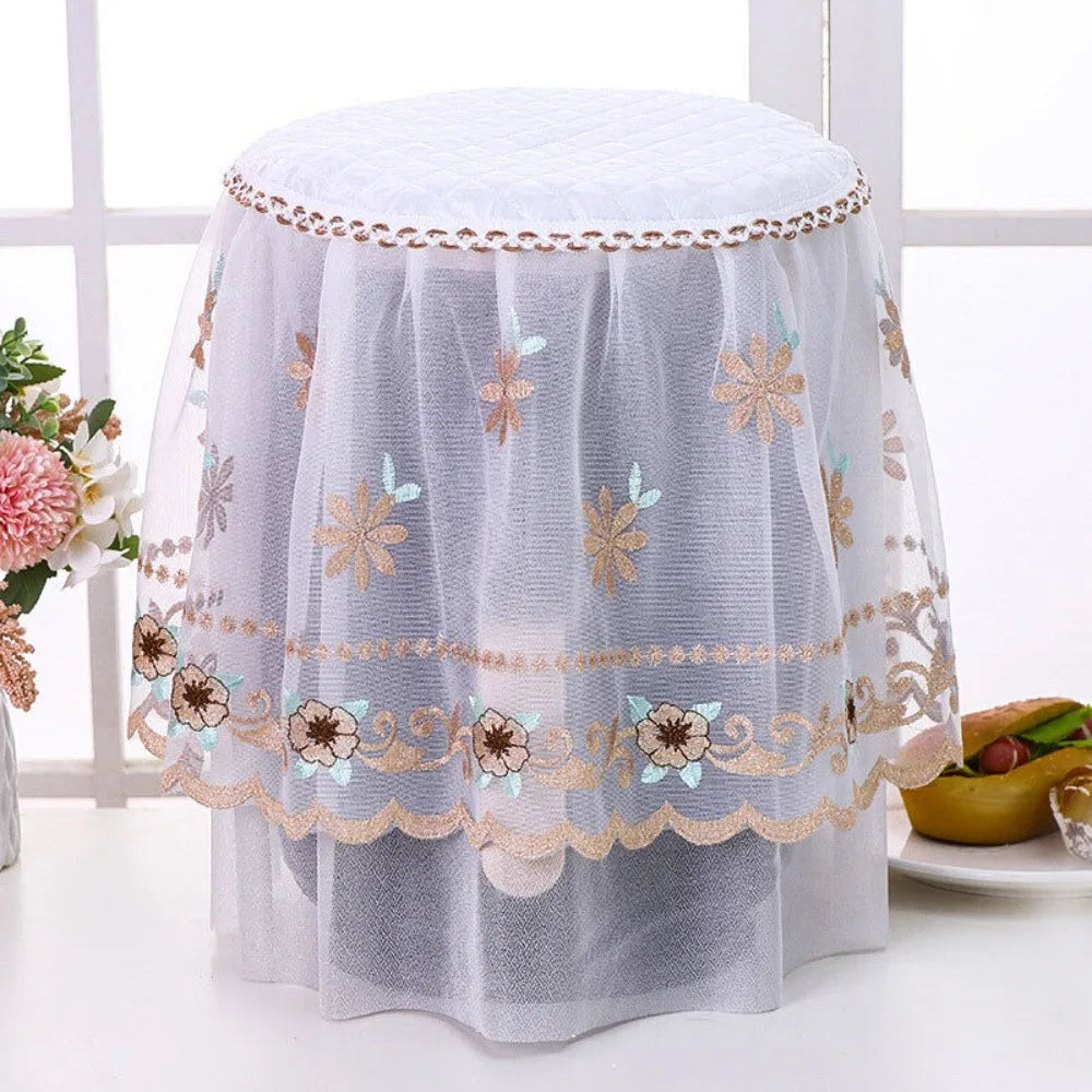 Pastoral Lace Embroidery Dust Cover for Air Fryer & Rice Cooker Appliance Dust Cover Richie's Plum Blossom-1