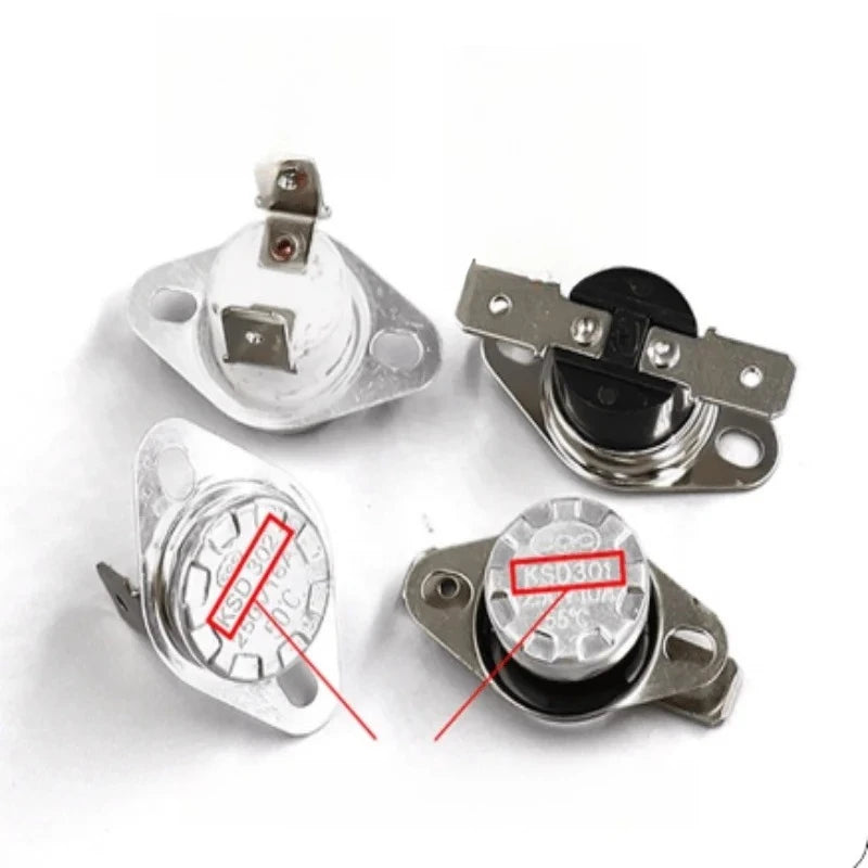 KSD301 KSD302 Ceramic Temperature Switch Thermostat 10A–30A 250V Temperature Switch Thermostat Richie's
