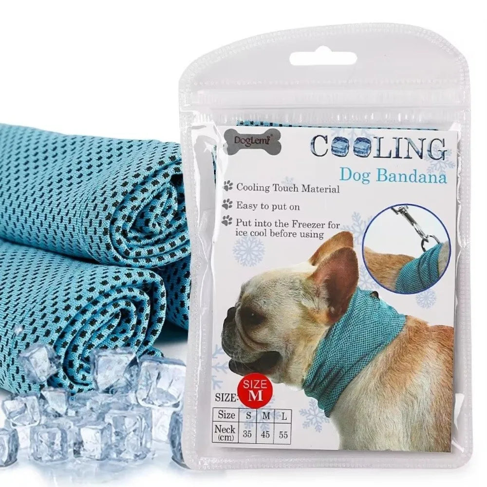 Pet Cooling Towel Scarf with Leash Hole | Dog Ice Collar Dog Cooling Scarf Richie's