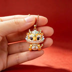Nine-Tailed Fox Enamel Pendant Necklace | Chinese Mythology Enamel Pendant Necklace Richie's A14