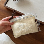 French Art Deco Lace Embroidered Mini Cotton Coin Purse Pouch Coin Purse Pouch Richie's