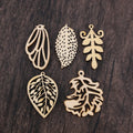 50Pcs Hollow Leaf Wooden Cutouts DIY Craft Embellishments Wood Craft Cutouts Richie's other