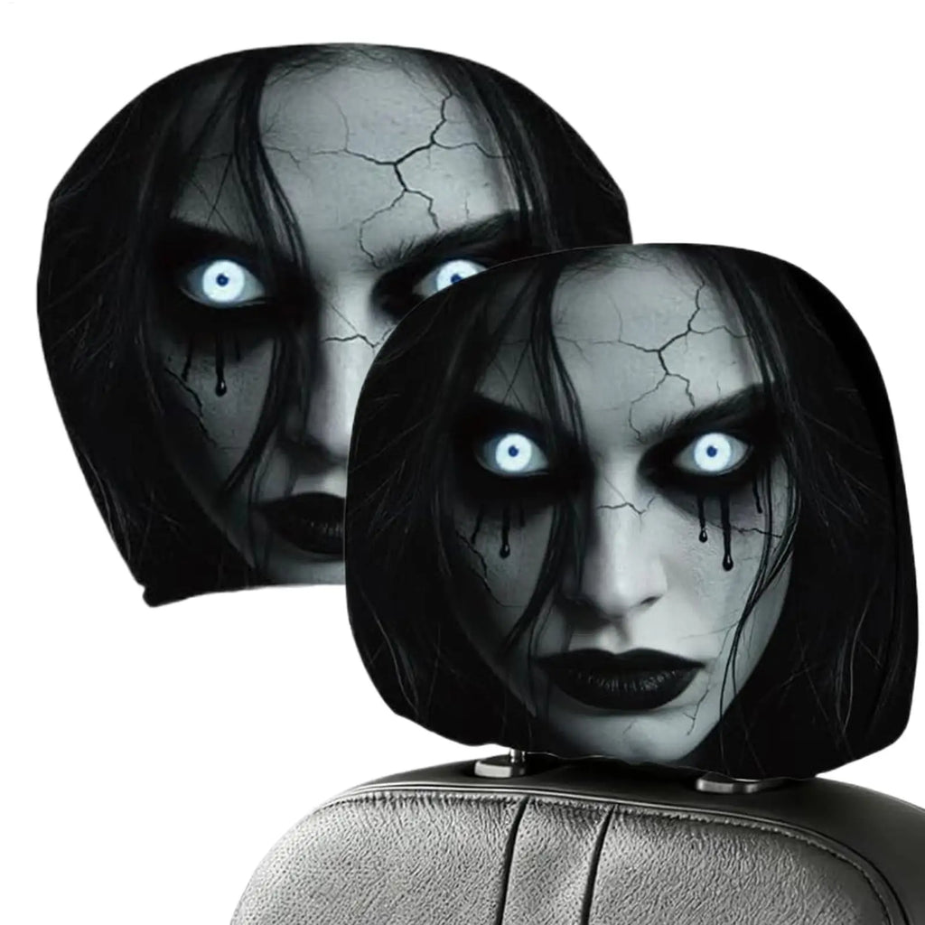 Halloween Ghost Car Headrest Covers – 2-Piece Spooky Set Car Headrest Cover Richie's Default Title
