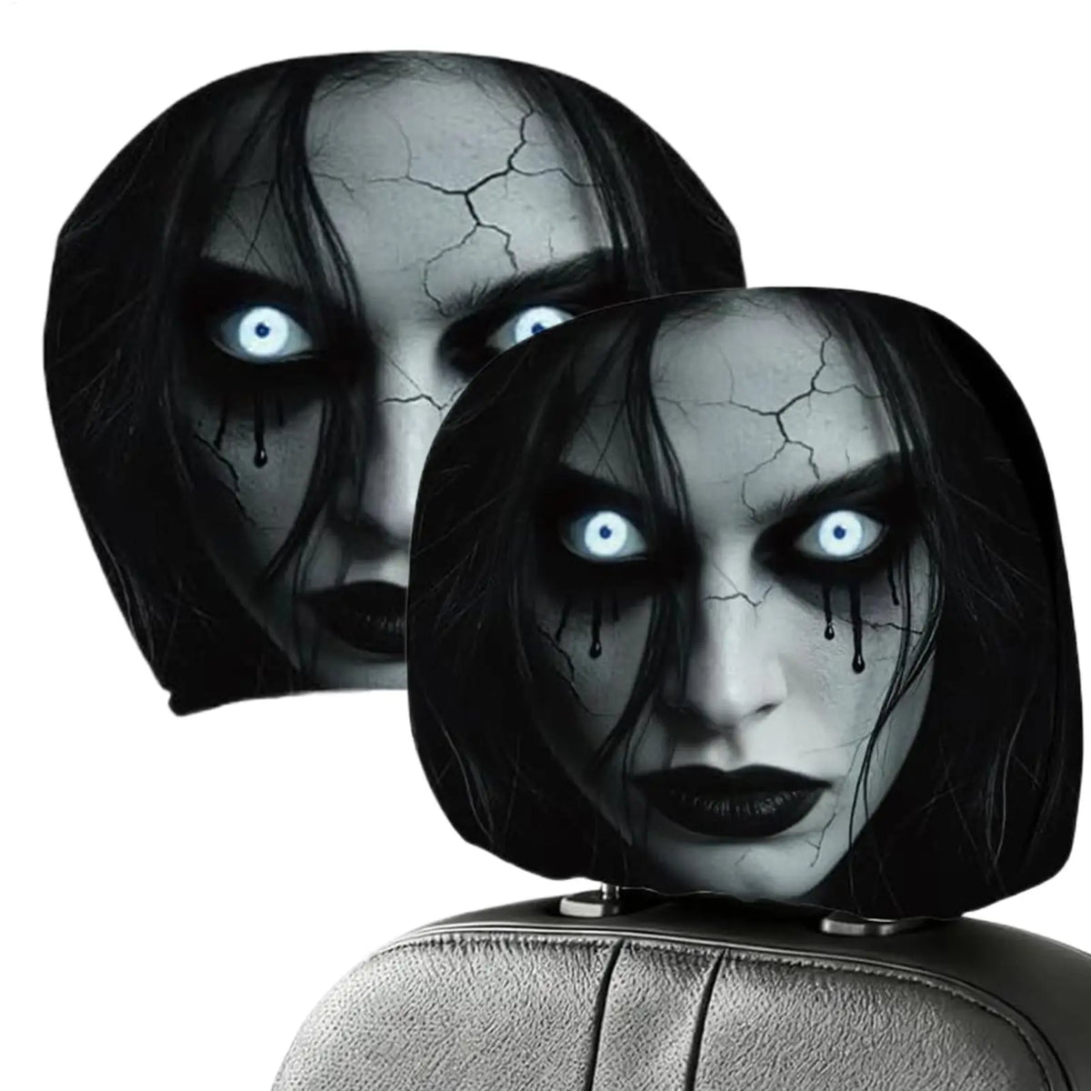 Halloween Ghost Car Headrest Covers – 2-Piece Spooky Set Car Headrest Cover Richie's Default Title