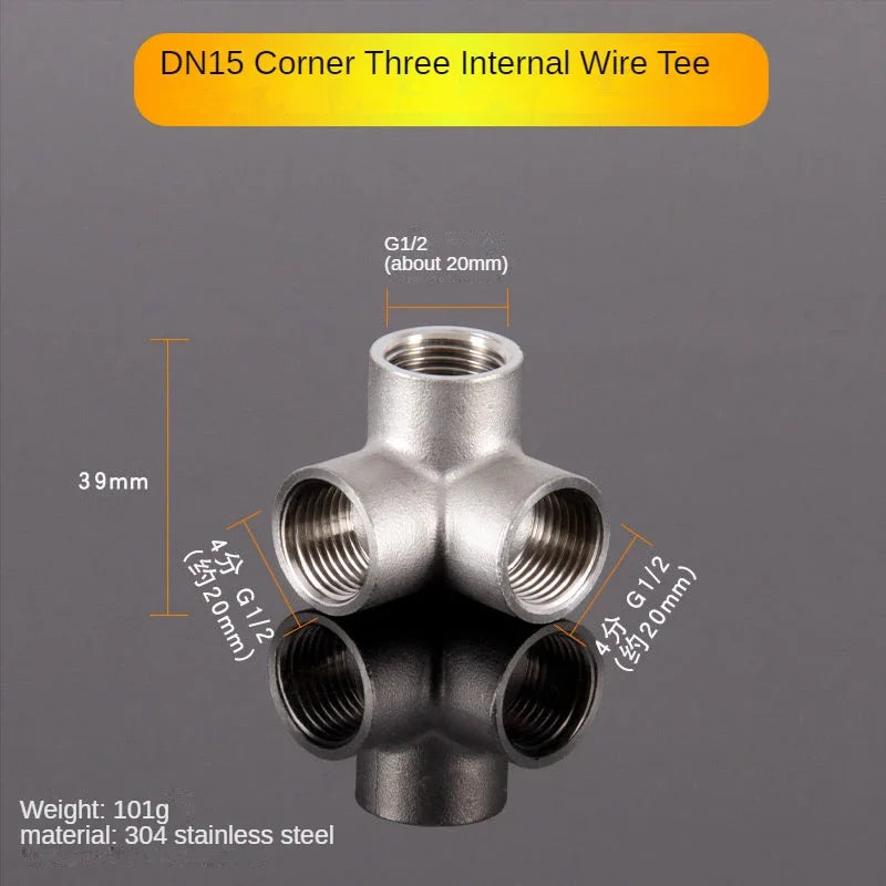 1/2" 304 Stainless Steel Pipe Fittings – Tee, Elbow & Connector Pipe Fitting Richie's corner tee 1/2"