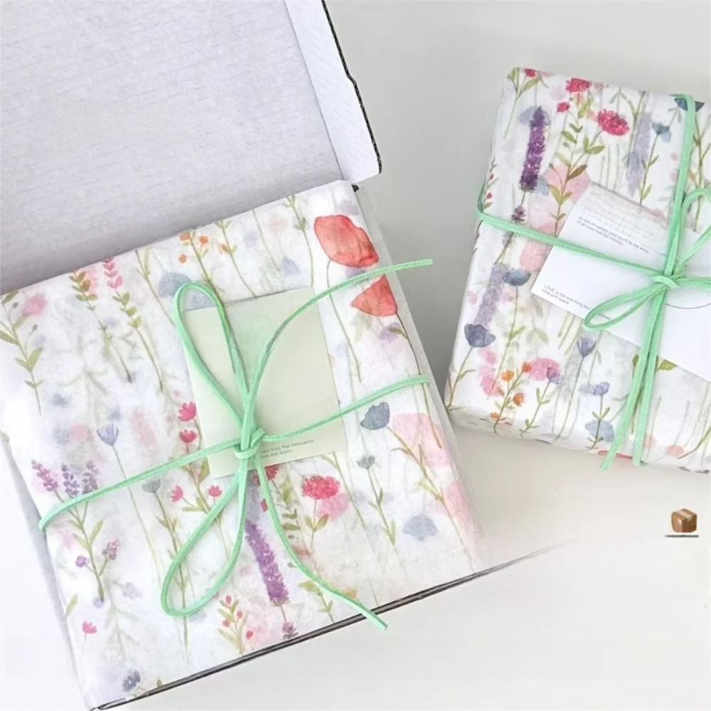 10PCS Bowknot Tissue Wrapping Paper Sheets – Floral Gift Wrap