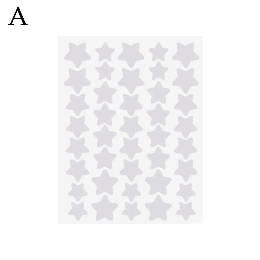 40pcs Star-Shaped Hydrocolloid Pimple Patches – Colorful Cover Pimple Patches Richie's white 40pcs