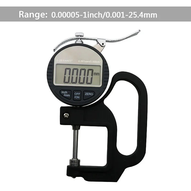 FTBTOC Digital Thickness Gauge 0–25.4mm Electronic Micrometer Digital Thickness Gauge Richie's 0-25.4mm 0.001mm