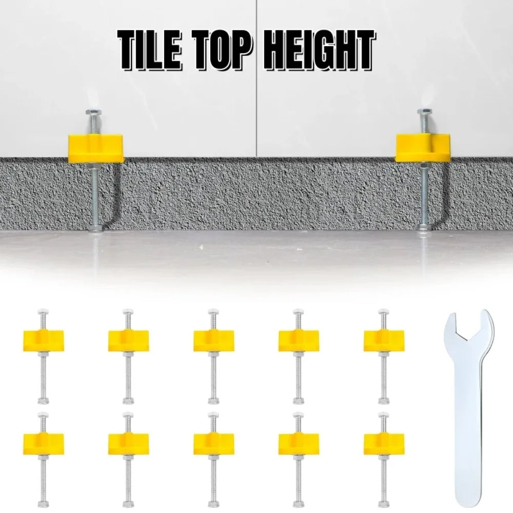10PCS Manual Tile Leveler Height Adjustment Positioner Tool Set Tile Leveling Tool Richie's