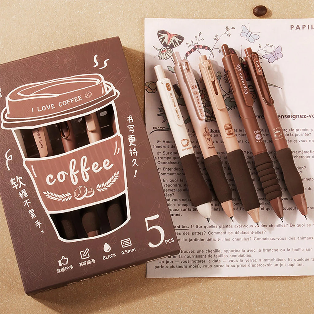 Black Telescopic Gel Pen Set – Soft Grip, 0.5mm | 5 Pcs Gel Pen Set Richie's