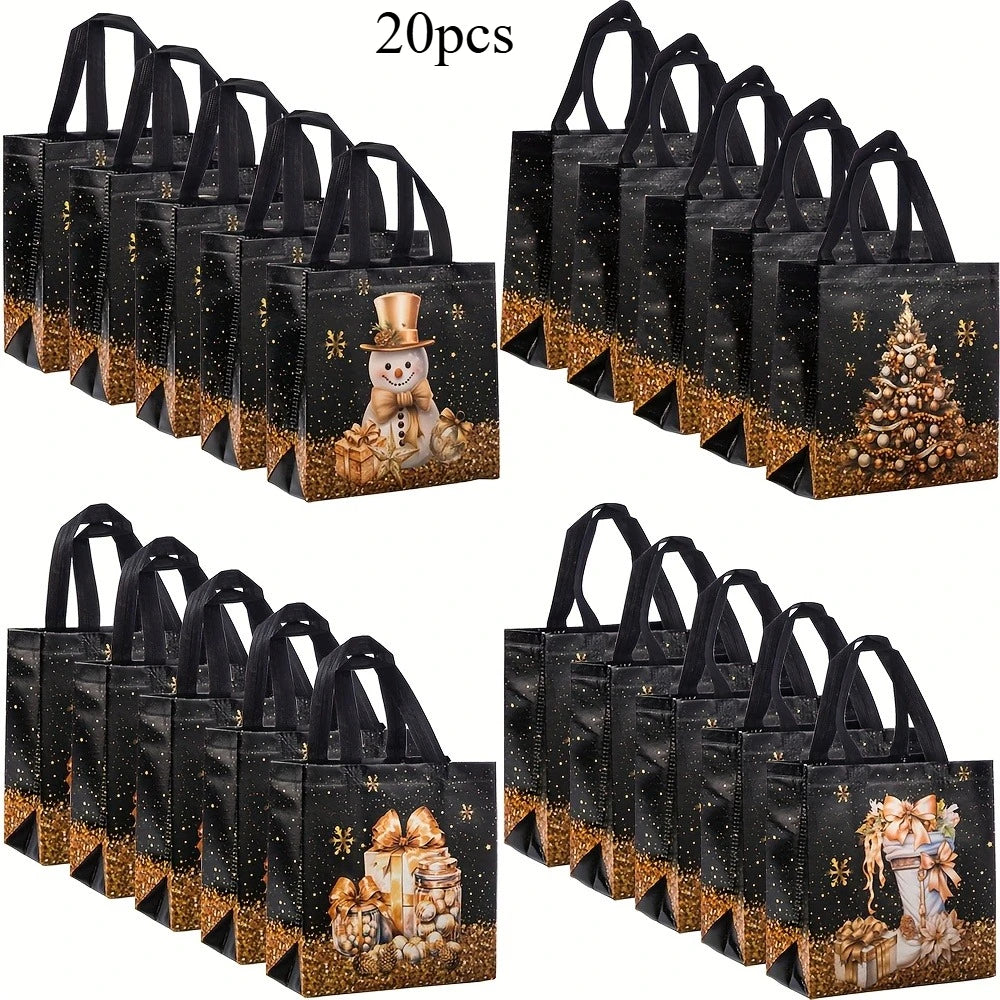 Christmas Gift Bags – Snowman, Tree & Stocking Non-Woven Totes Christmas Gift Bags Richie's 20pcs - Mixed color 23 x 22 x 11cm