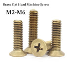 Brass Phillips Flat Head Machine Screws M2–M6 Metric Countersunk Machine Screws Richie's 8mm M2-20pcs