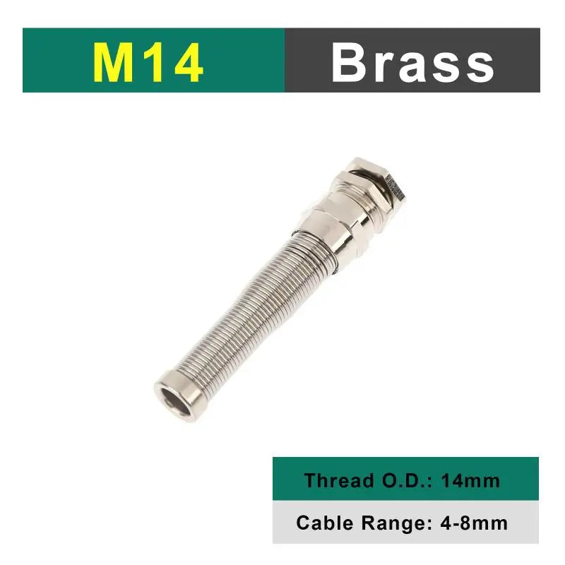 Nickel Plated Brass Cable Gland – Waterproof Strain Relief Cable Gland Richie's M14x1.5 4-8mm