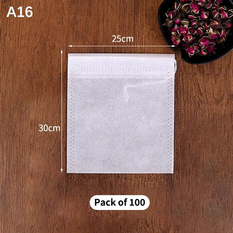 100 Pcs Drawstring Tea Bags – Disposable Empty Filter Pouches Tea Filter Bags Richie's A16