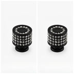 2PCS Rhinestone Crystal Drawer Pulls & Cabinet Door Handles Cabinet Drawer Pulls Richie's Black 2pcs