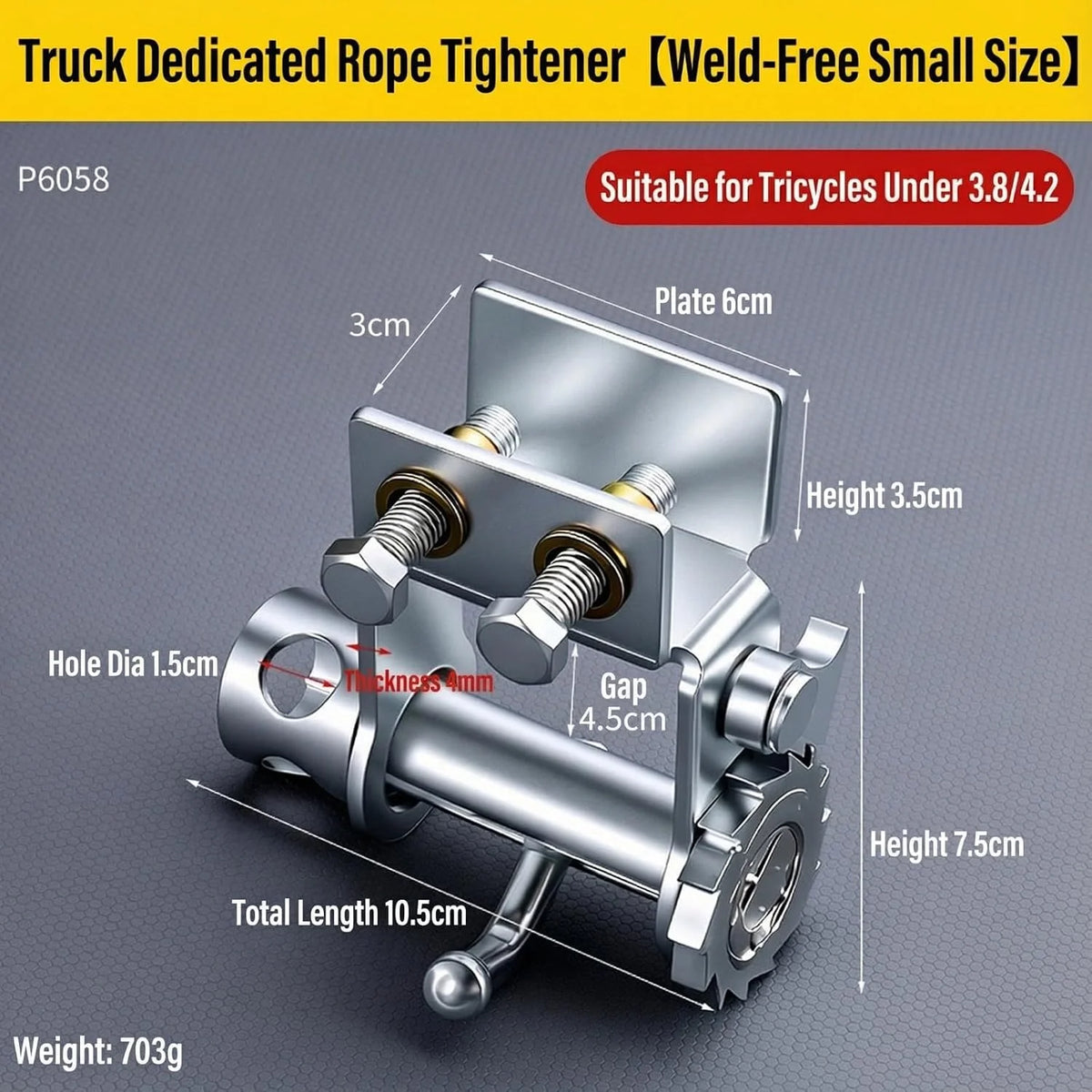Mini Steel Ratchet Strap Tightener – Compact Tie-Down Clamp Ratchet Strap Tightener Richie's