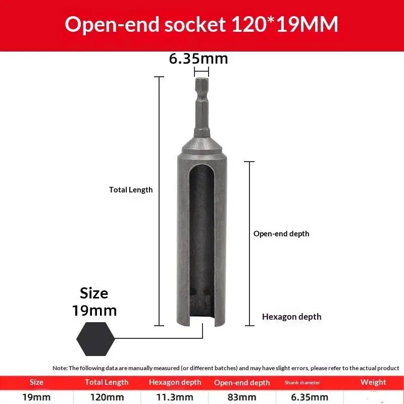8–19mm Hex Socket Extended Sleeve Set | CR-V Steel Tool Kit Hex Socket Set Richie's 19x120