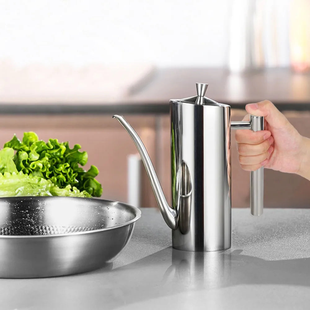 304 Stainless Steel Oil Dispenser Bottle 500ml/700ml – Olive Cruet Oil Dispenser Bottle Richie's