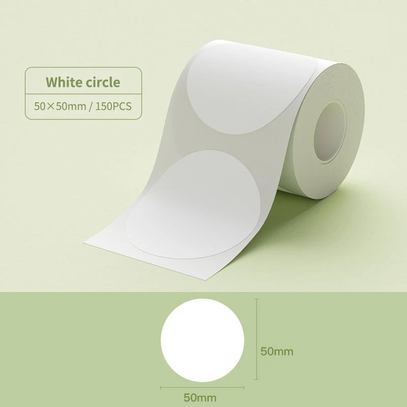 Niimbot B1/B21 Thermal Label Maker – Waterproof Sticker Printer Thermal Label Printer Richie's 5050-Round-White