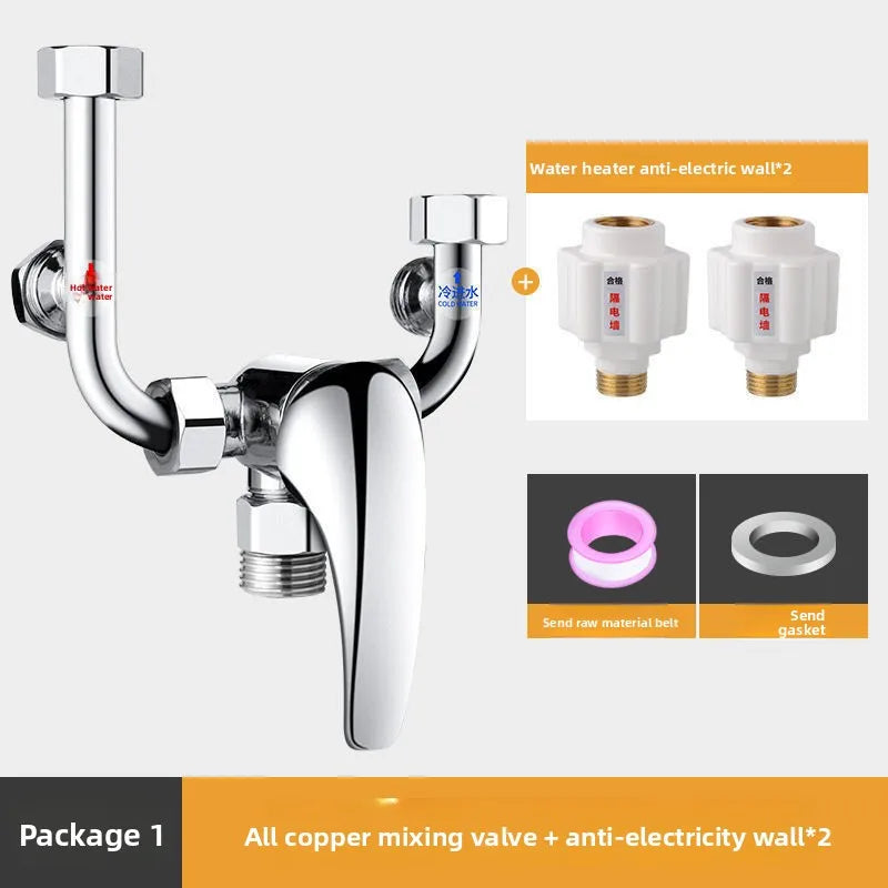 Thermostatic Mixing Valve – Brass Shower Faucet Accessory Kit Thermostatic Mixing Valve Richie's Brass Valve1