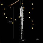 Acrylic Ice Drop Christmas Hanging Ornaments – Clear Pendants Christmas Ornaments Richie's C