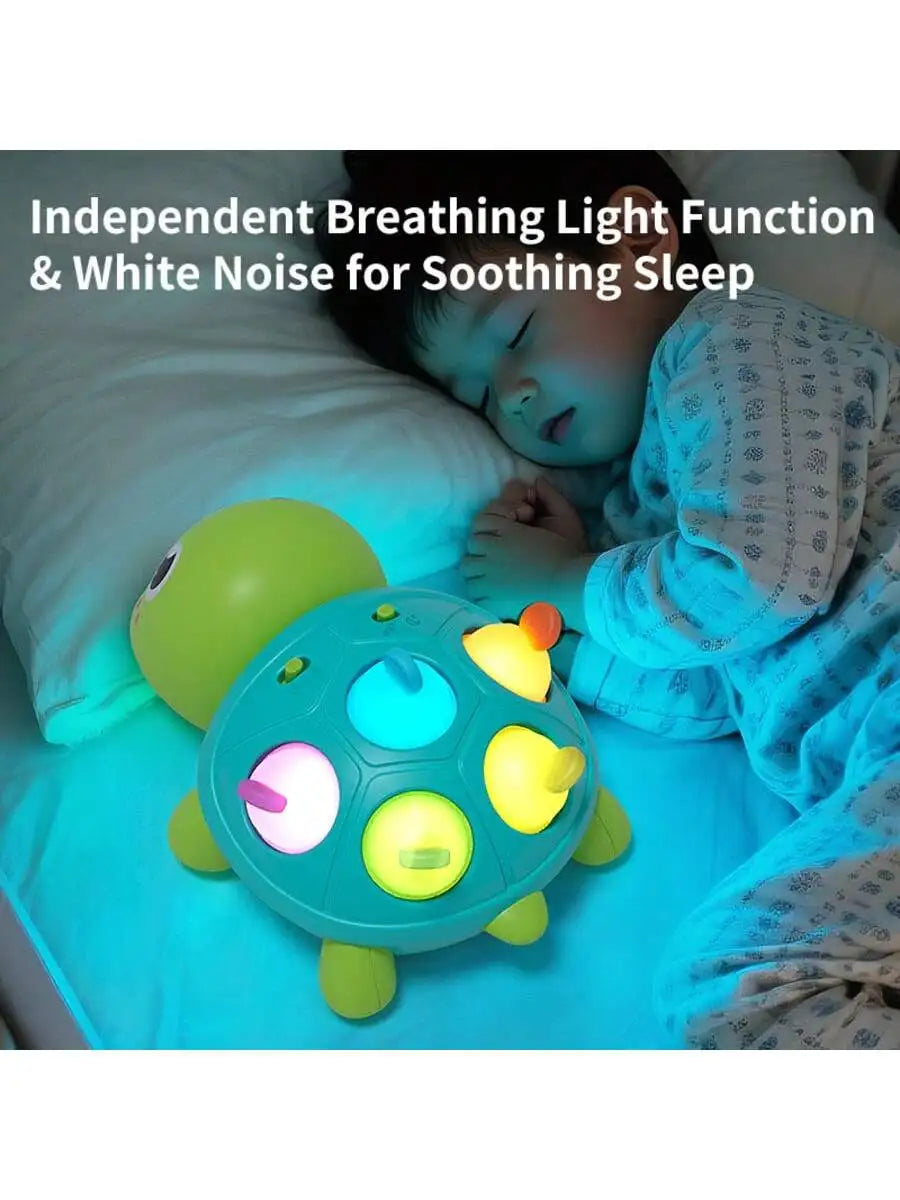 Baby Crawling Turtle Toy – Sound, Light & Silicone Teether Baby Crawling Toy Richie's