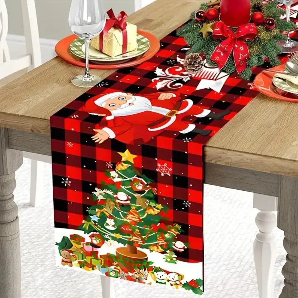 Christmas Table Runner Santa Snowman Elk Holiday Décor 120x33cm Christmas Table Runner Richie's 2