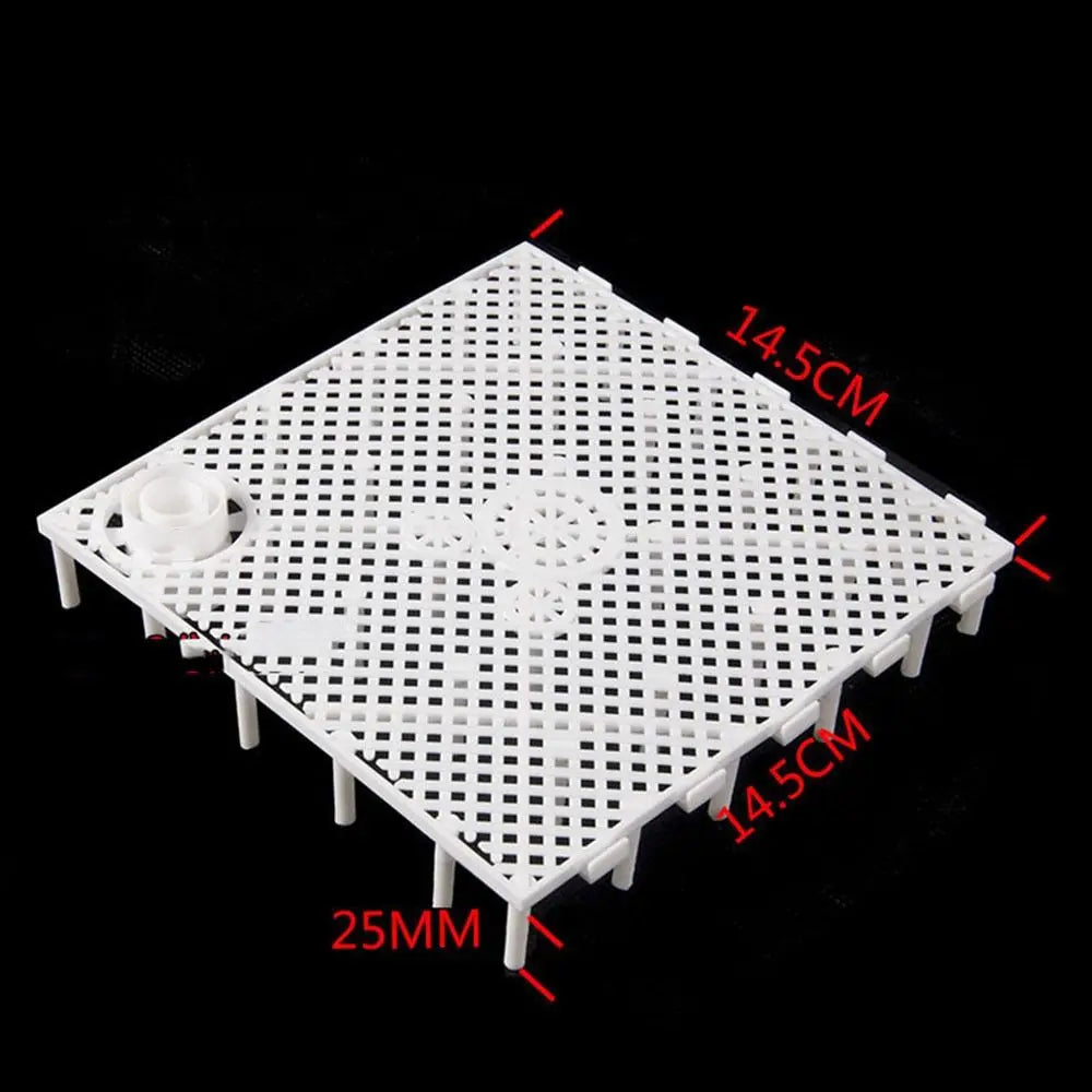 Plastic Aquarium Bottom Filter Plate & Grid Divider Tray Aquarium Filter Plate Richie's White-B