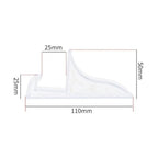 2Pcs Plastic Photo Frame Easel Stand – Clear & Black Holder Picture Frame Stand Richie's Clear-25mm slot 2Pcs