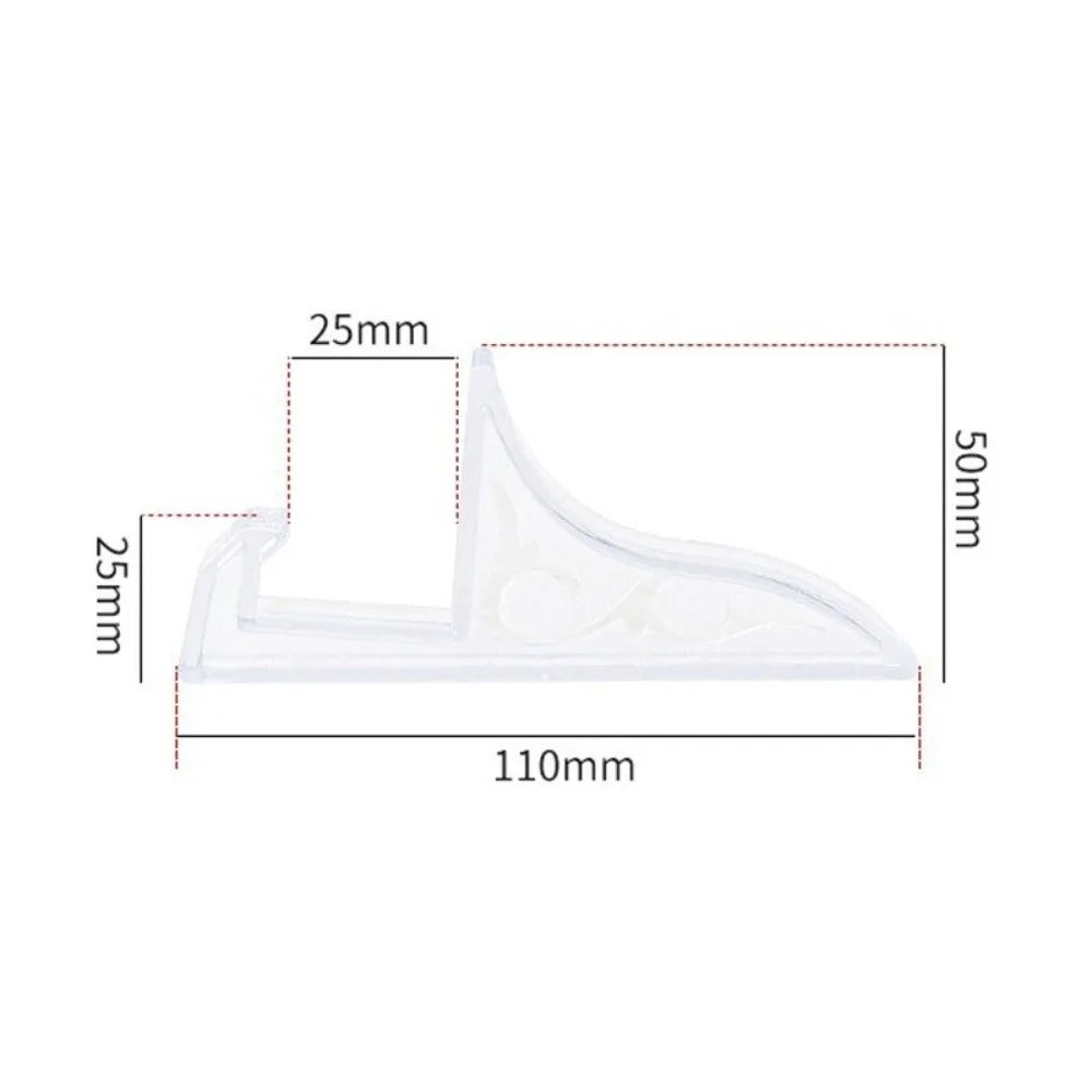 2Pcs Plastic Photo Frame Easel Stand – Clear & Black Holder Picture Frame Stand Richie's Clear-25mm slot 2Pcs